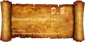 Dessewffy Beáta névjegykártya